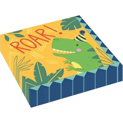 Amscan papírové ubrousky Dinosaurus 33x33cm