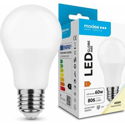 Modee Smart Lighting LED Globe žárovka E27 8,5W neutrální bílá ML-G4000K8,5WE27