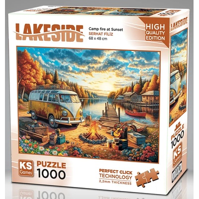 KS Games - Puzzle Vosvos Camp Fire At Sunset - 1 000 piese