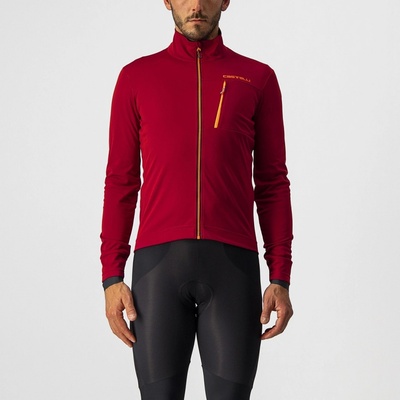 Castelli GO jacket tmavá červená