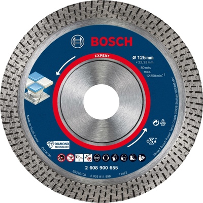 BOSCH Diamantový řezný kotouč EXPERT HardCeramic 125 × 22,23 × 1,4 × 10 mm 2.608.900.655