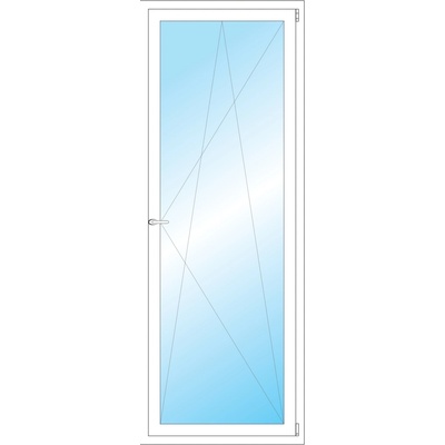 OKNA HNED Plastové okno 78x210 cm bílé otevíravé a sklopné pravé