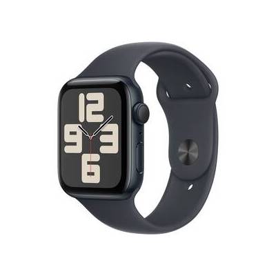 Chytré hodinky Apple Watch SE 2024 GPS 40mm pouzdro z temně inkoustového hliníku - temně inkoustový sportovní řemínek - S/M (MXE73QC/A)