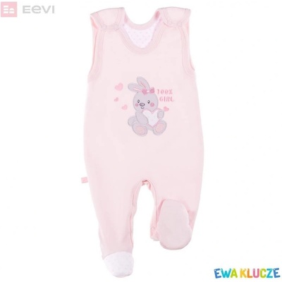 Eevi Dojčenské dupačky NEWBORN Zajko ružový