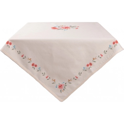 Clayre & Eef bavlna ubrus s květy Little Rose Collection 150x150 cm