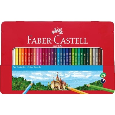 Faber-Castell pastelky plechová krabička 115886 36 farieb