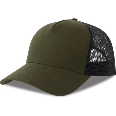 Atlantis Headwear Rapper Cotton-S 5 panelová Trucker COT33026063499-olive/black Olivová/černá