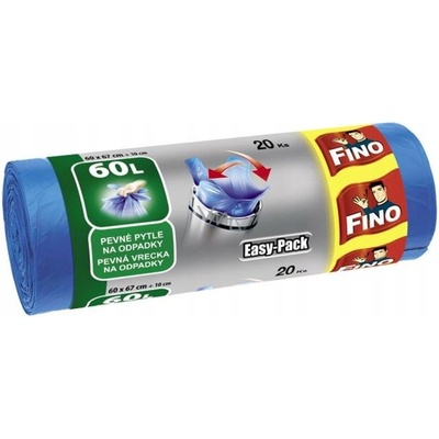 Fino Vrecia zaväzovacie Easy pack 60l 18 µm 20 ks modré