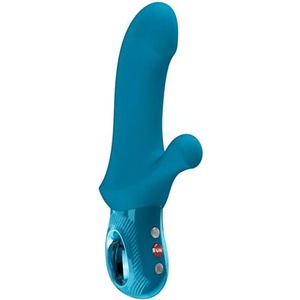 Fun Factory GERMANY Луксозен мф вибратор с тласъци "fun factory bi stronic curve aqua" 21 см