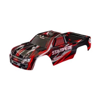 Traxxas каросерия Stampede червена (безскобова)