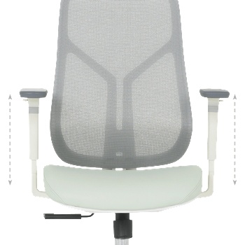 Bittel Ергономичен стол Carmen 7901 W еко кожа - сив-светлозелен (3520182)