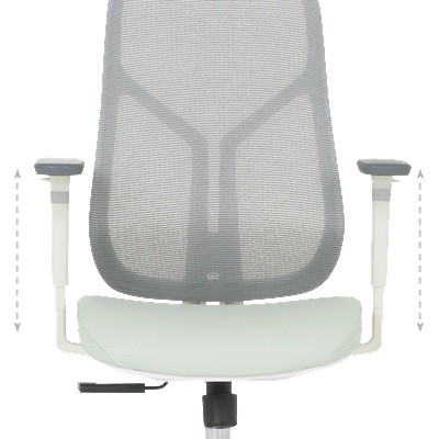 Bittel Ергономичен стол Carmen 7901 W еко кожа - сив-светлозелен (3520182)