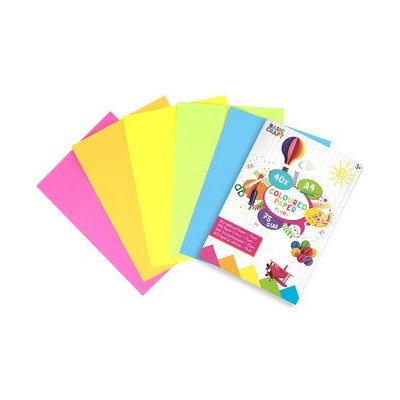 Grafix Barevné papíry A4- neonové, 40 listů, 75g/m2