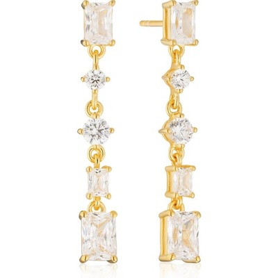 Sif Jakobs Visiace pozlátené náušnice s kubickými zirkónmi Ivrea SJ-E12320-SK-YG