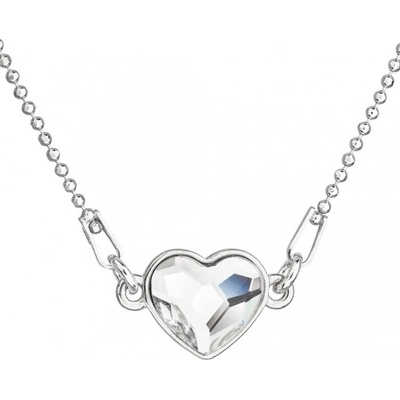 Pavona Stříbrný s krystalem Swarovski bílé srdce 32061.1