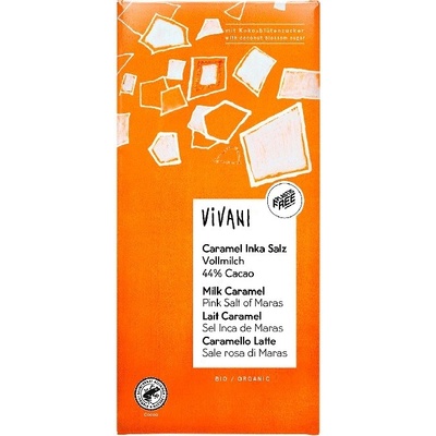 VIVANI Mliečna čokoláda so slaným karamelom, BIO, 80 g