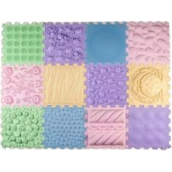 Ortho Puzzle Orto пъзел: комплект сензорни ортопедични килимчета, 12 броя - Макарони (ORT- MACAROON)