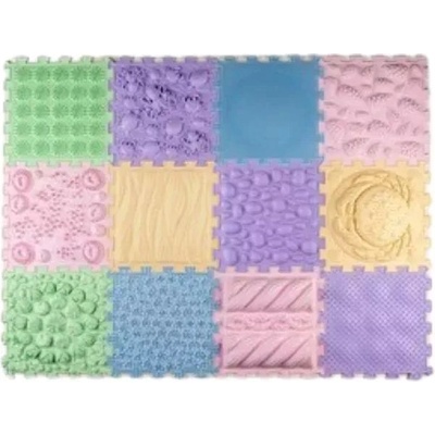 Ortho Puzzle Orto пъзел: комплект сензорни ортопедични килимчета, 12 броя - Макарони (ORT- MACAROON)