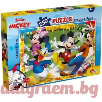 Lisciani Пъзел lisciani 48113 - 250 части - Мики Маус, двулицев пъзел (li48113)
