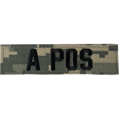 MILITARY RANGE Nášivka krevní skupina A POS VELCRO ACU DIGITAL