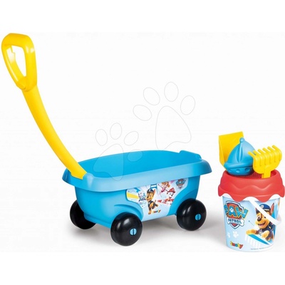 Smoby Vozík na tahání Paw Patrol Garnished Beach Cart s kyblík setem od 18 m