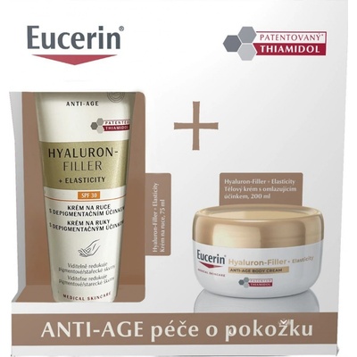 EUCERIN Hyaluron-Filler + Elasticity krém na ruky 75 ml + telový krém 200 ml