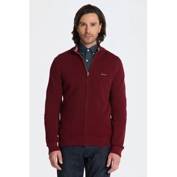 Gant Cotton Pique Zip CardigaN červená