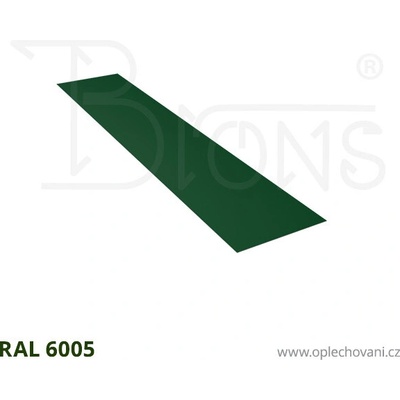 Brons Rovinný plech 400 x 2000 mm tmavě zelená