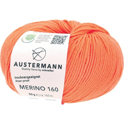 Pletací příze Austermann Merino 160 EXP Barva: 257 ORANGE
