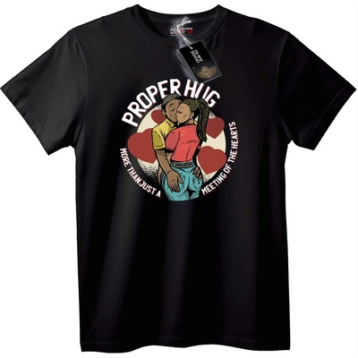 NOONEBRAND Тениска Правилна Прегръдка - 7XL, Black