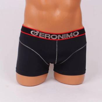 Image 1 of Мъжки боксер в черен цвят с червени кантове и надпис