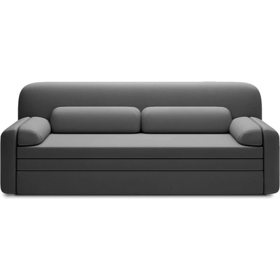 Eltap Кафяво-сив кадифен разтегателен диван с място за съхранение 236 cm Elioss - ELTAP (SO-ELIO-06SO)