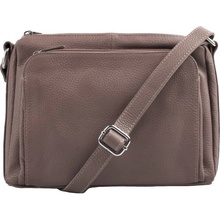 MaxFly kožená crossbody kabelka 5542 taupe kakao