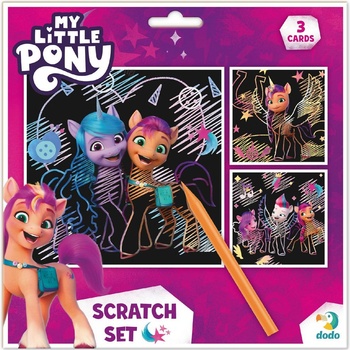 Vyškrabávacie obrázky 3ks farebný My little Pony 20x20cm