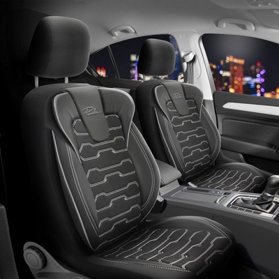 Panda Универсална тапицерия за автомобил Panda Ucak Черна със сив шев (257285)