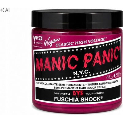 Manic Panic Fuchsiová Shock semi-permanentní barva na vlasy 118 ml