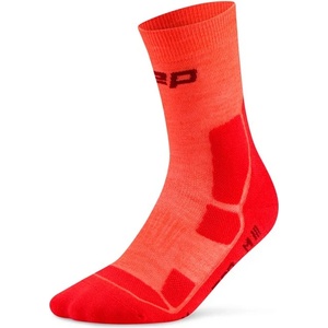 CEP Дамски туристически чорапи CEP Women's Hiking Mid Cushion Socks Mid Cut Walking socks - Neon Coral / Red - размер III (207-1146-0312)