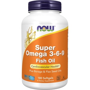 NOW NOW Super Omega 3-6-9, 180 Softgels