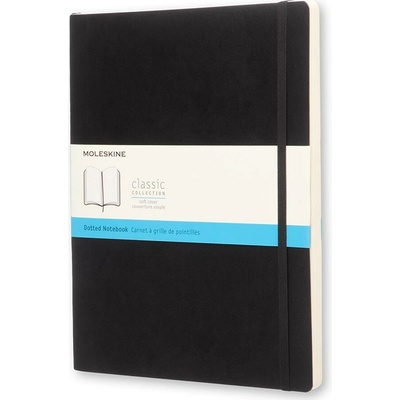 Moleskine XL, měkké desky tečkovaný černý