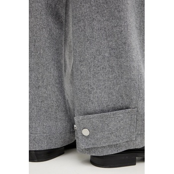 BOSS Панталон с вълна boss в сиво с кройка тип чино, с висока талия 50548109 (50548109)