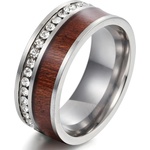 HARAHU Пръстен TR-17020 - Сребристо / Кафяво / 65mm KP17020