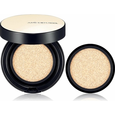 Jung seam mool Essential Skin Nuder Cushion hydratačný make-up v hubke + náhradná náplň Fair Pink 2 x 14 g