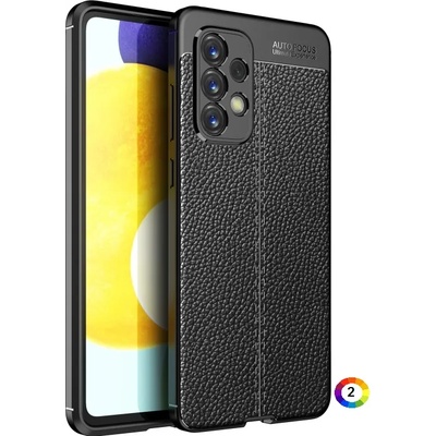 Samsung Galaxy A73 5G Удароустойчив Litchi Skin Калъф и Протектор