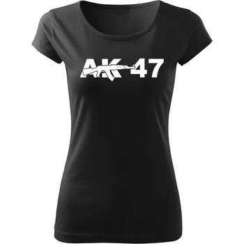 Image 1 of DRAGOWA дамска тениска с къс ръкав, АК47, черна, 150г/м2 (5025)