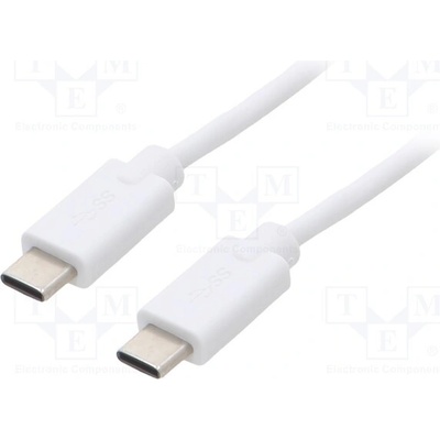 Qoltec 52346 USB 20, USB C vidlice,z obou stran, 2m, bílý