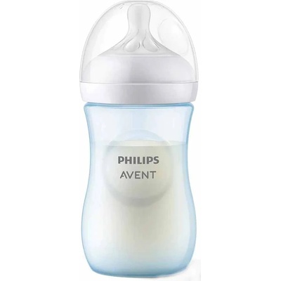 Philips Бебешко шише Philips Avent - Natural Response 3.0, flow 3/среден, 3 м+, 260 ml, синьо (SCY903/21)