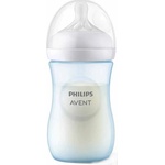 Philips Бебешко шише Philips Avent - Natural Response 3.0, flow 3/среден, 3 м+, 260 ml, синьо (SCY903/21) - baby