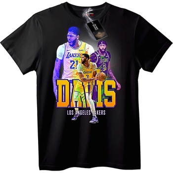 NOONEBRAND Тениска Lakers Davis - 2XL, Black
