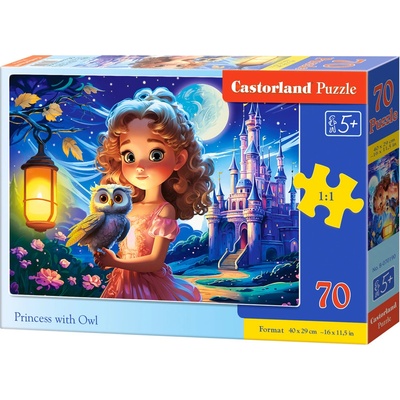 Castorland premium Princezna a sova 70 dílků
