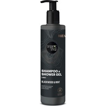 Organic shop sprchový gél a šampón 2 v 1 Blackwood a mäta 280 ml